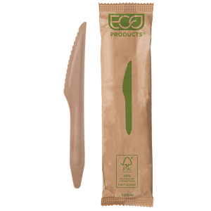 Wood Renewable & Compostable Wrapped FSC® CERTIFIED Knife - 6.5"