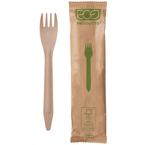 Wood Renewable & Compostable Wrapped FSC® CERTIFIED Fork - 6.5"