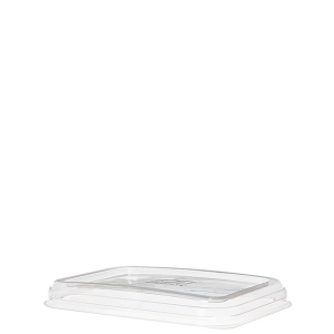 WorldView™ 100% Recycled Content Lid, Lightweight Fits 12 and 16oz. Rectangle Sugarcane Take-Out Containers