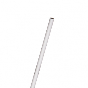 7.75in Jumbo Paper Straw, Unwrapped, White, 6mm diameter