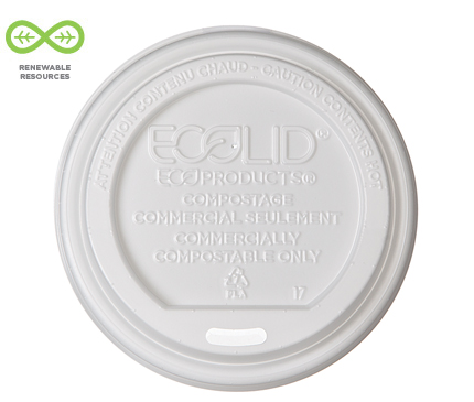 EcoLid® Renewable & Compostable Hot Cup Lid